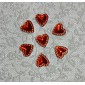 Серединки стразы сердечки красные 10 мм