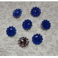 Серединка цветочек-ромбик 11мм 10шт синяя