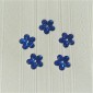 Серединки стразы "цветочек" синие 10 мм 10 шт
