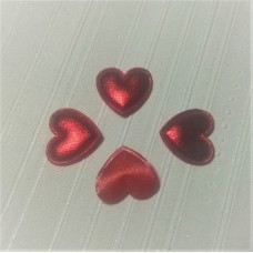 Серединки патчи сердечки красные мягкие 20*20 мм 10 шт